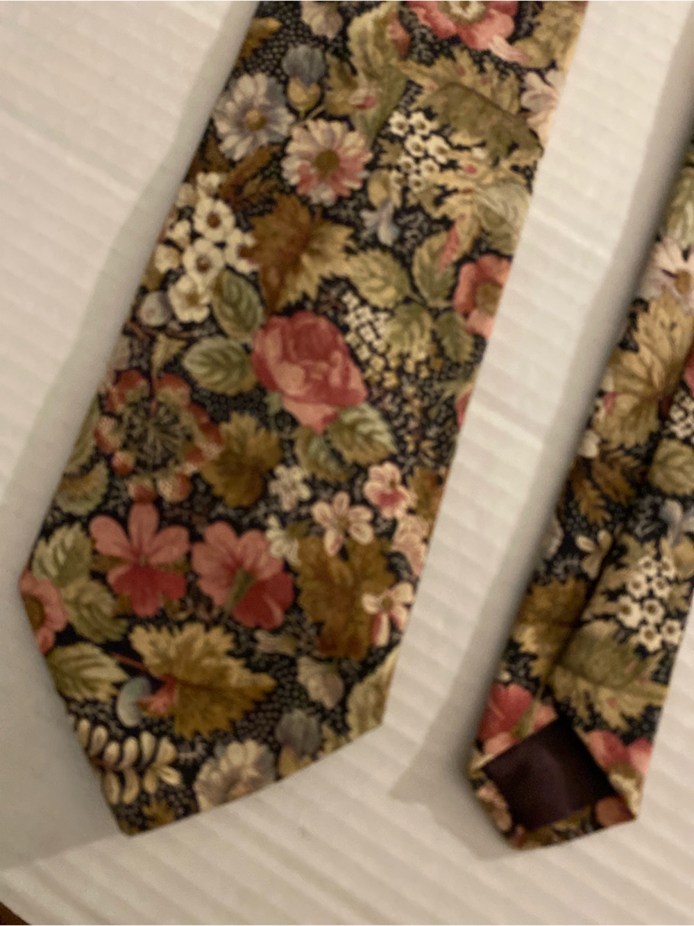 Vintage Rooster Tie Men Tapestry Floral Pattern Boho Woven Jacquard Cottagecore